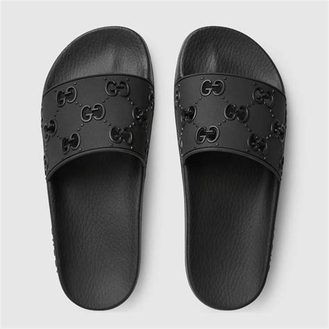 women black gucci slides|gucci slides women's selfridges.